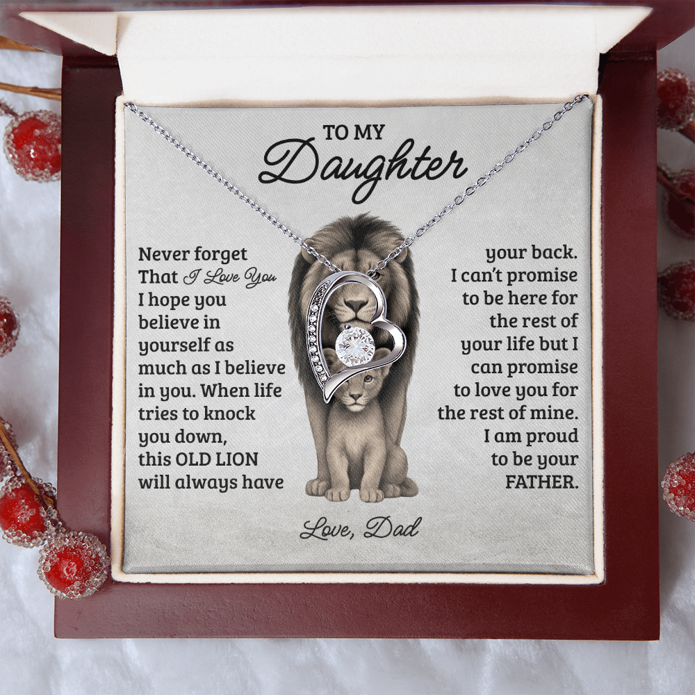 To My Daughter - "Never Forget That I Love You" Necklace