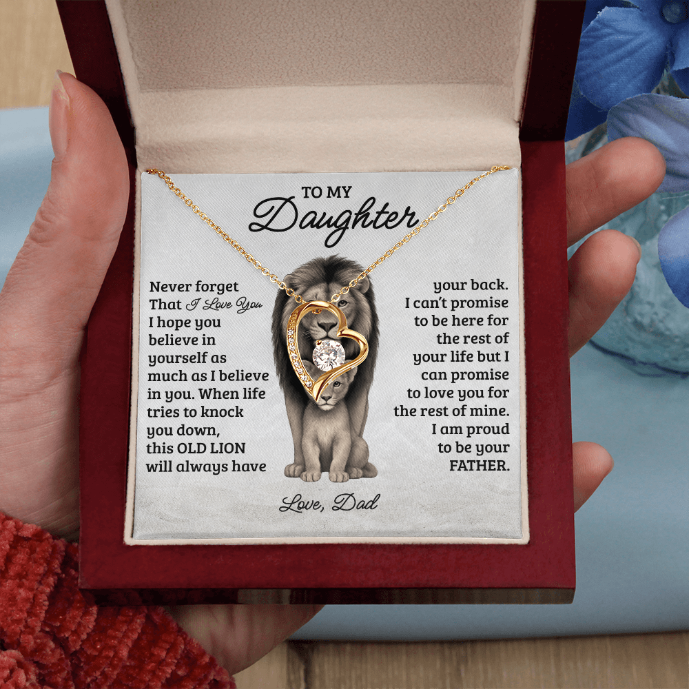 To My Daughter - "Never Forget That I Love You" Necklace