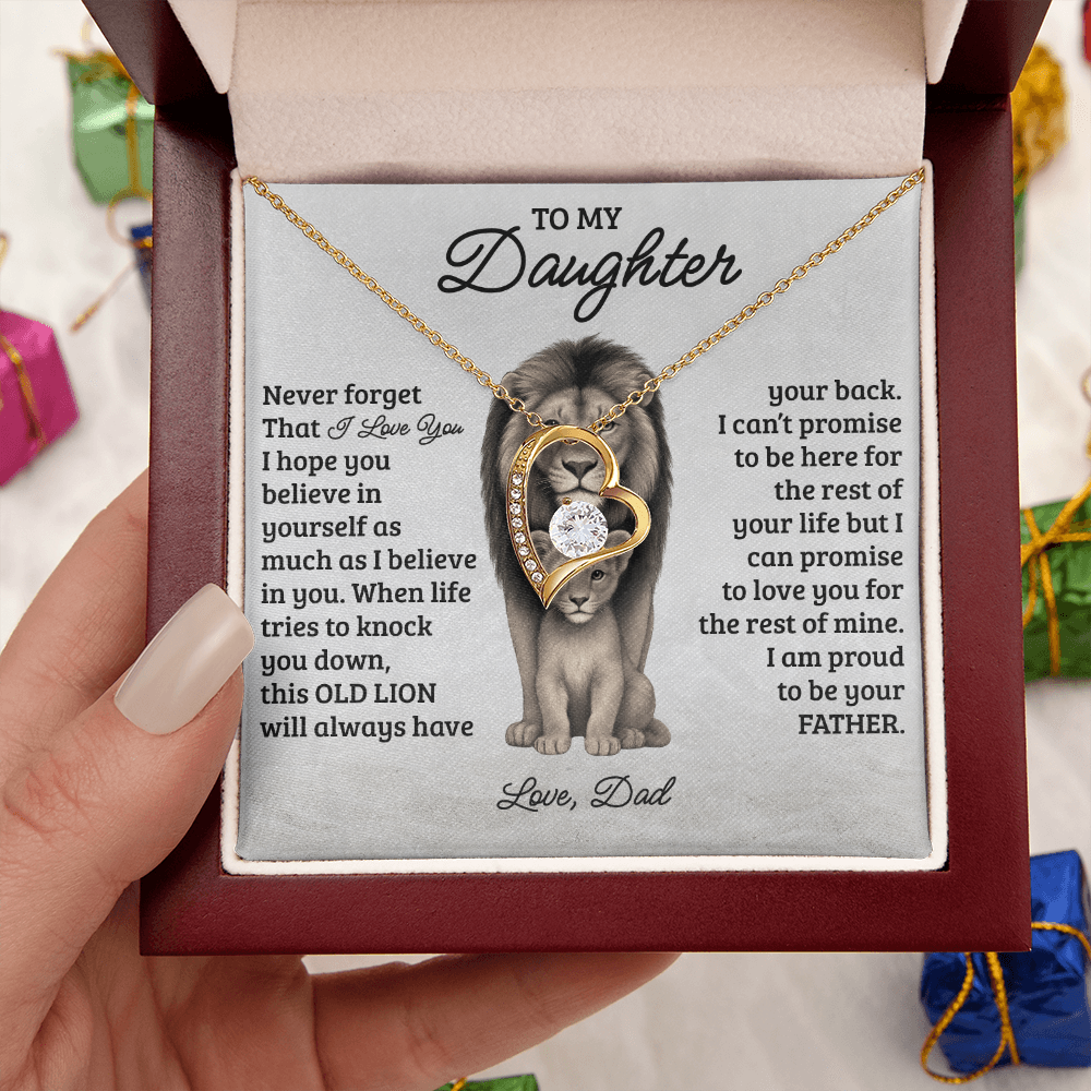 To My Daughter - "Never Forget That I Love You" Necklace