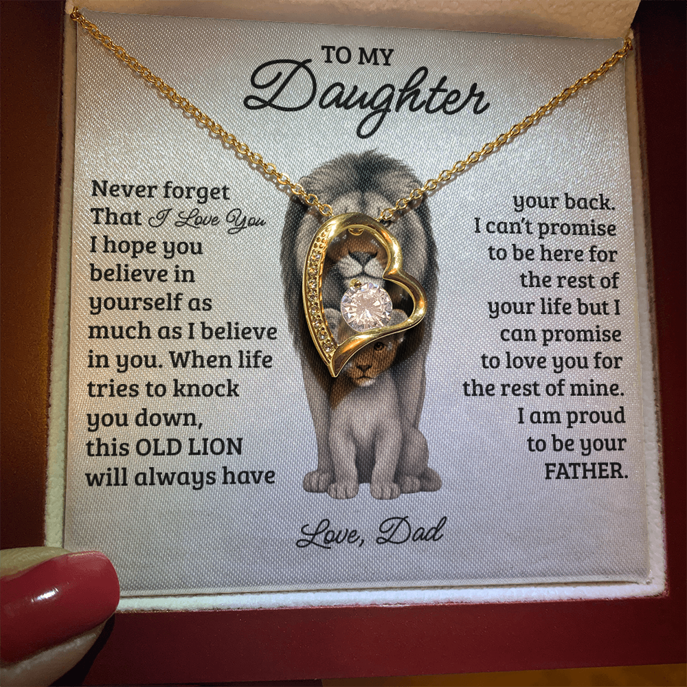 To My Daughter - "Never Forget That I Love You" Necklace