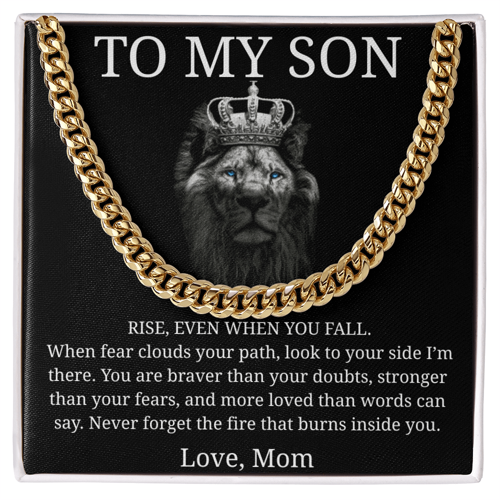 To My Son - "Stand Tall, Even If You Fall" Necklace