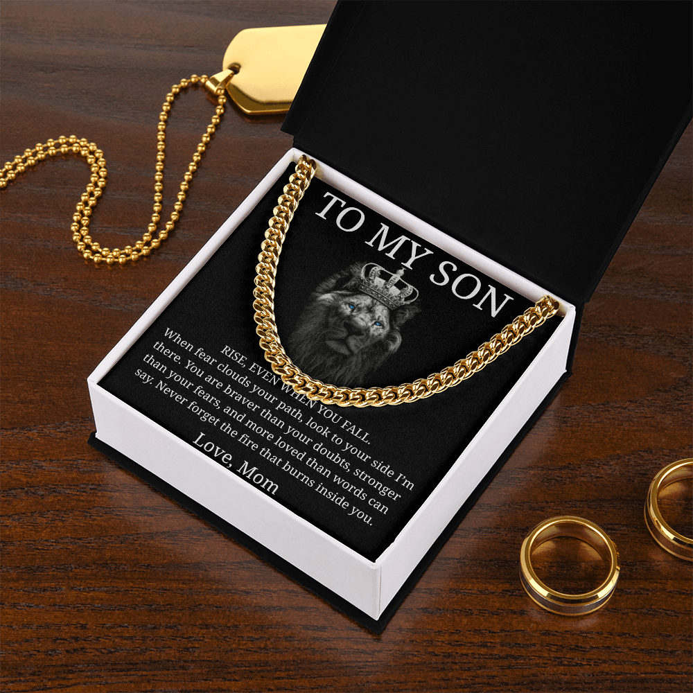 To My Son - "Stand Tall, Even If You Fall" Necklace