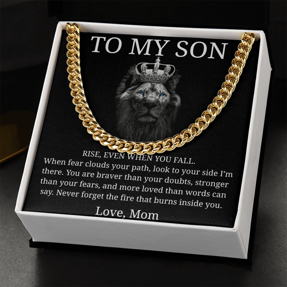 To My Son - "Stand Tall, Even If You Fall" Necklace