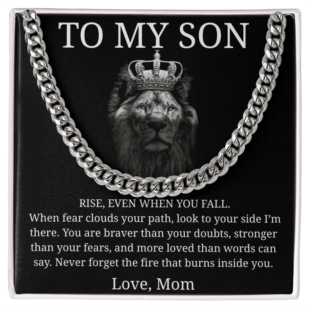 To My Son - "Stand Tall, Even If You Fall" Necklace