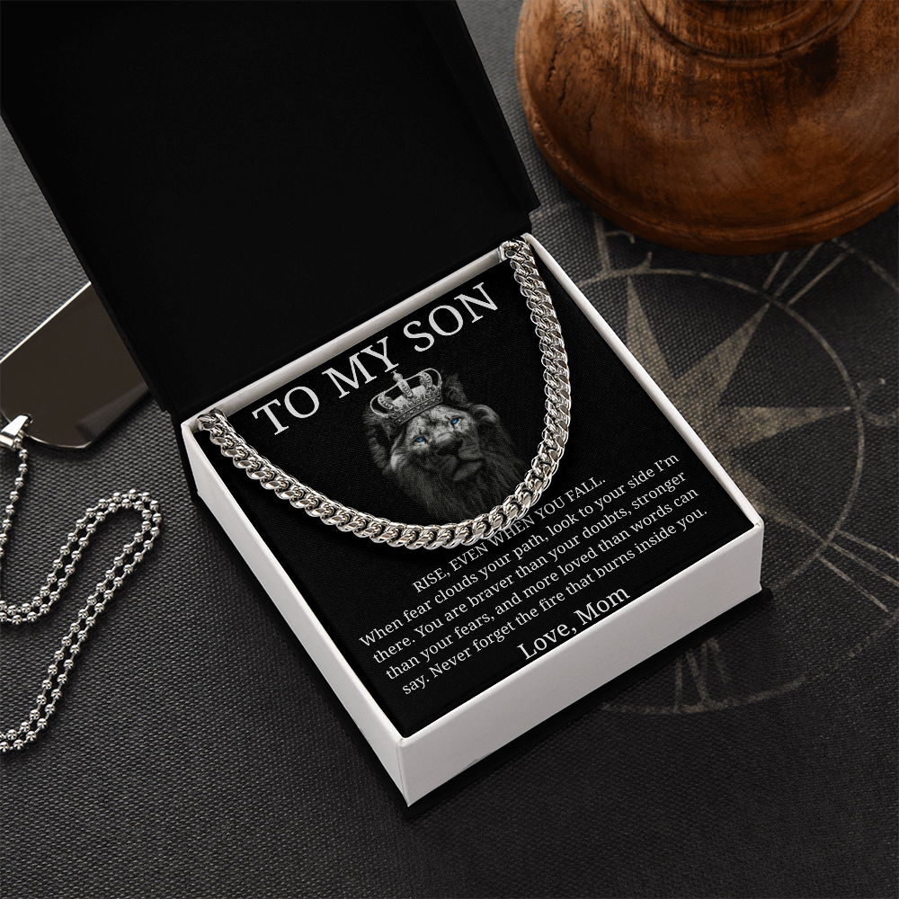 To My Son - "Stand Tall, Even If You Fall" Necklace