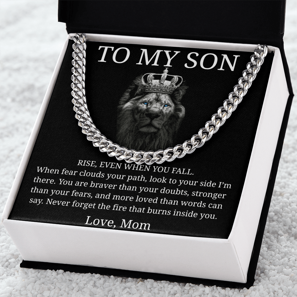 To My Son - "Stand Tall, Even If You Fall" Necklace