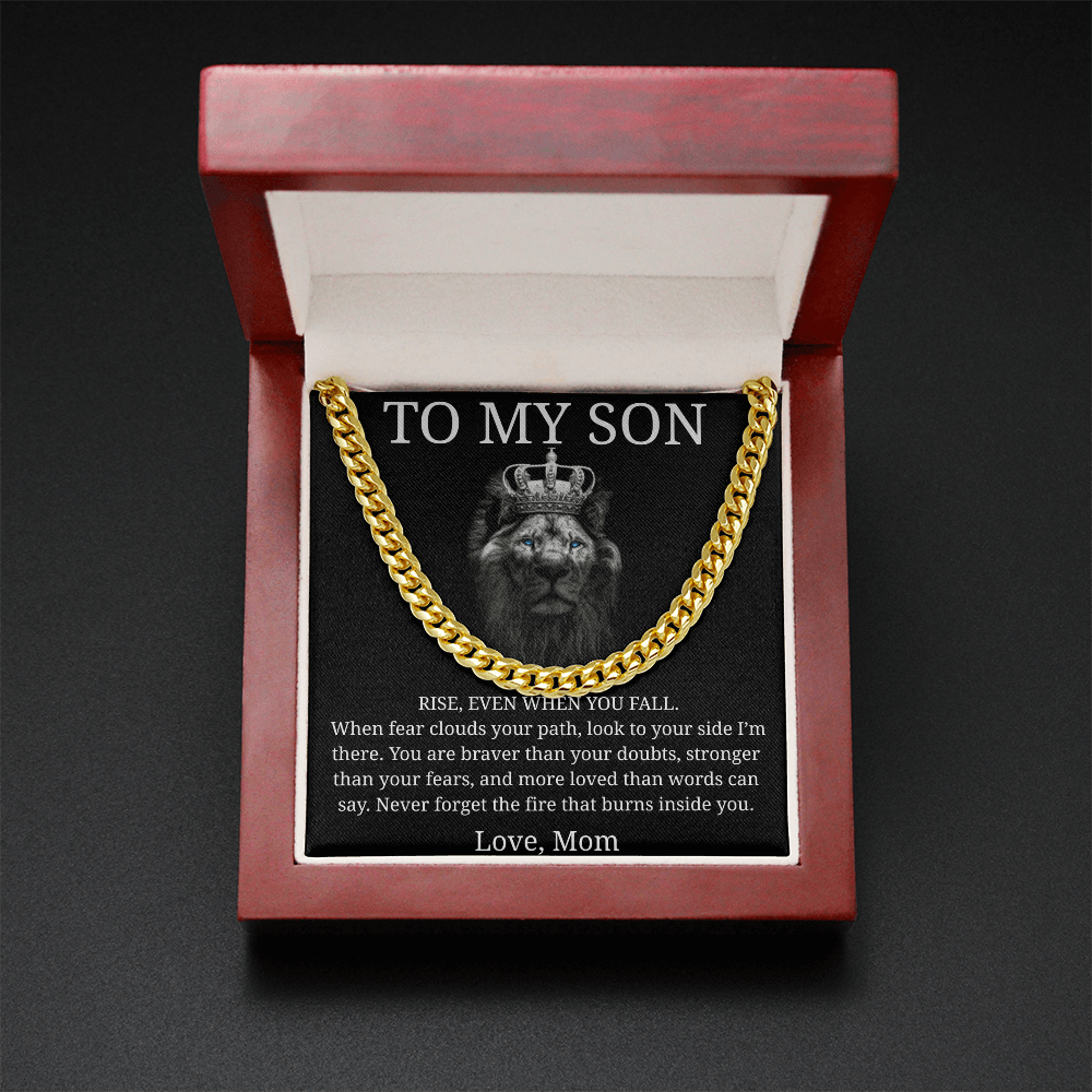 To My Son - "Stand Tall, Even If You Fall" Necklace