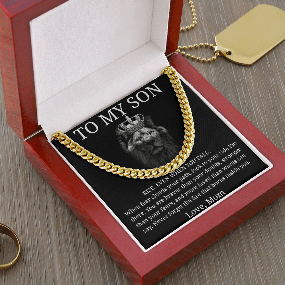 To My Son - "Stand Tall, Even If You Fall" Necklace