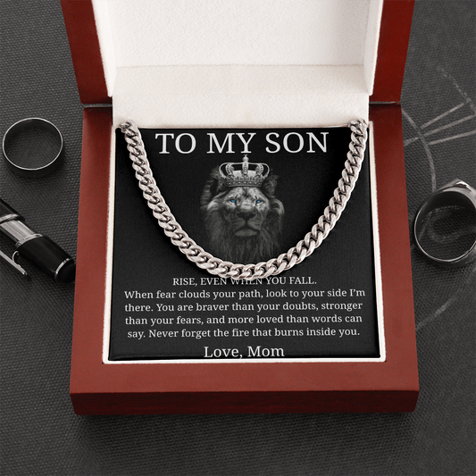 To My Son - "Stand Tall, Even If You Fall" Necklace
