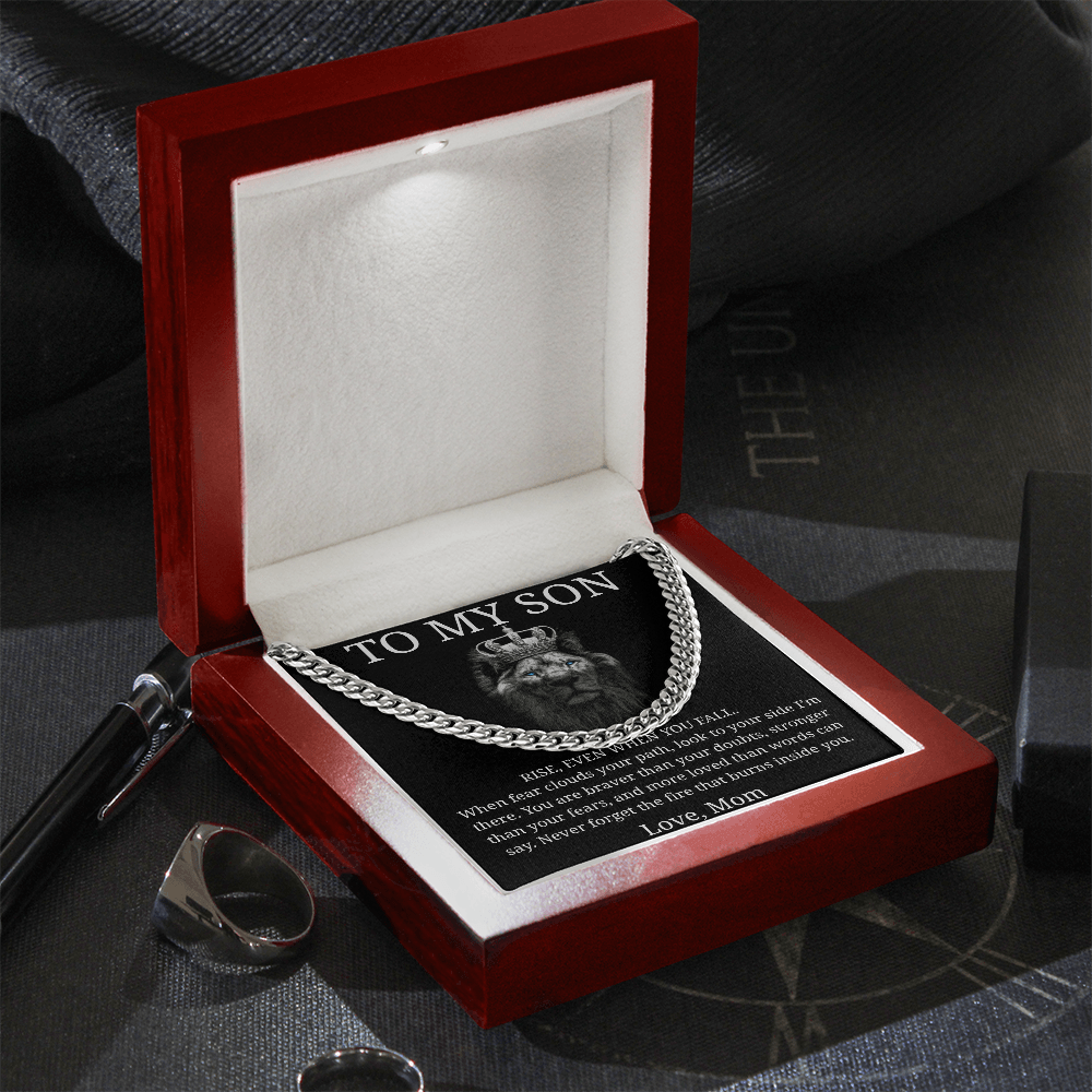 To My Son - "Stand Tall, Even If You Fall" Necklace