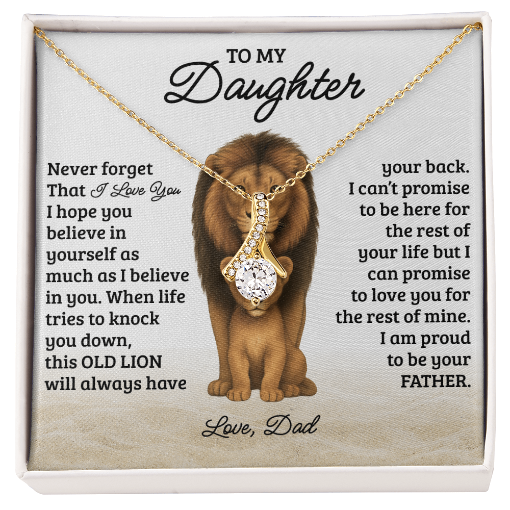 To My Daughter - "Never Forget I Love You" Necklace