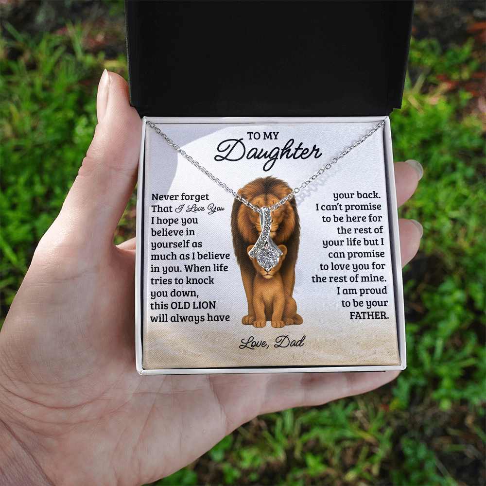 To My Daughter - "Never Forget I Love You" Necklace