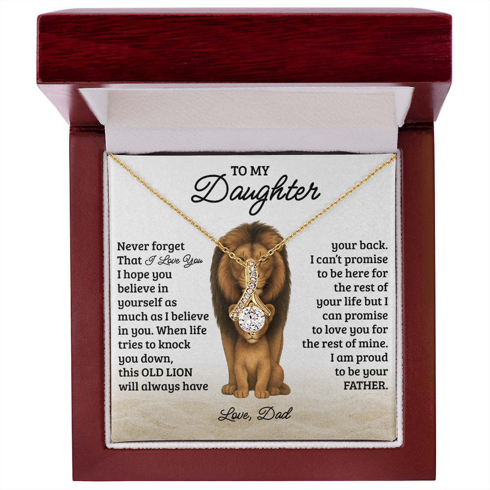 To My Daughter - "Never Forget I Love You" Necklace