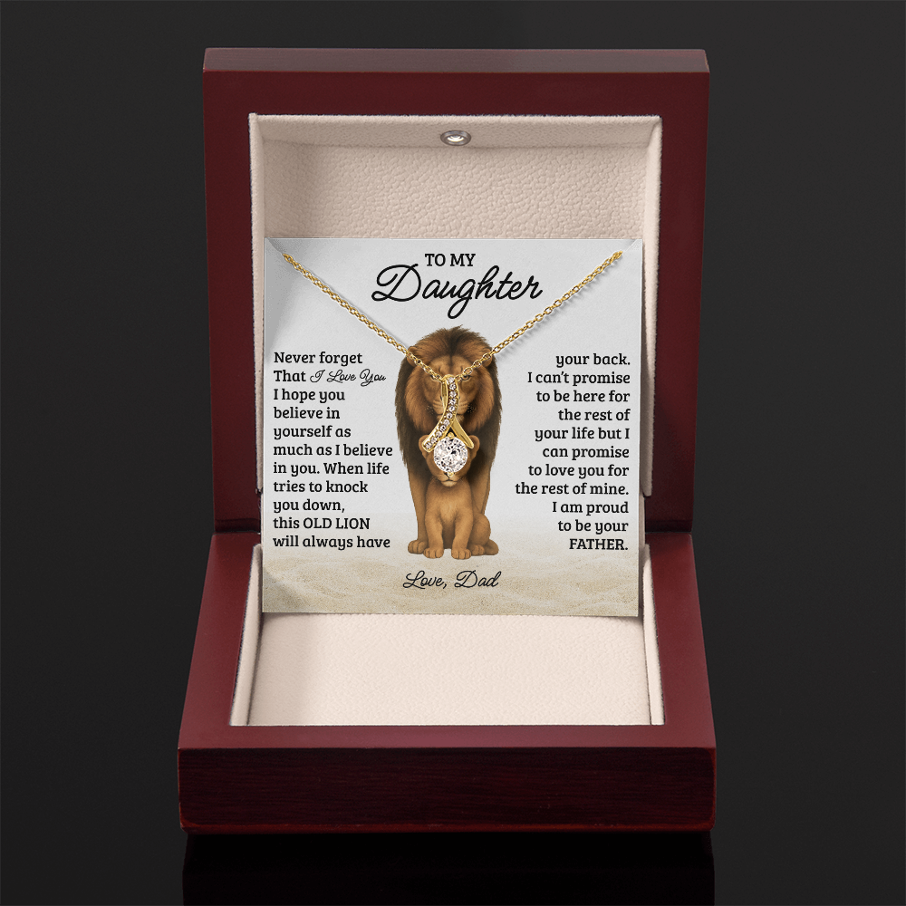 To My Daughter - "Never Forget I Love You" Necklace