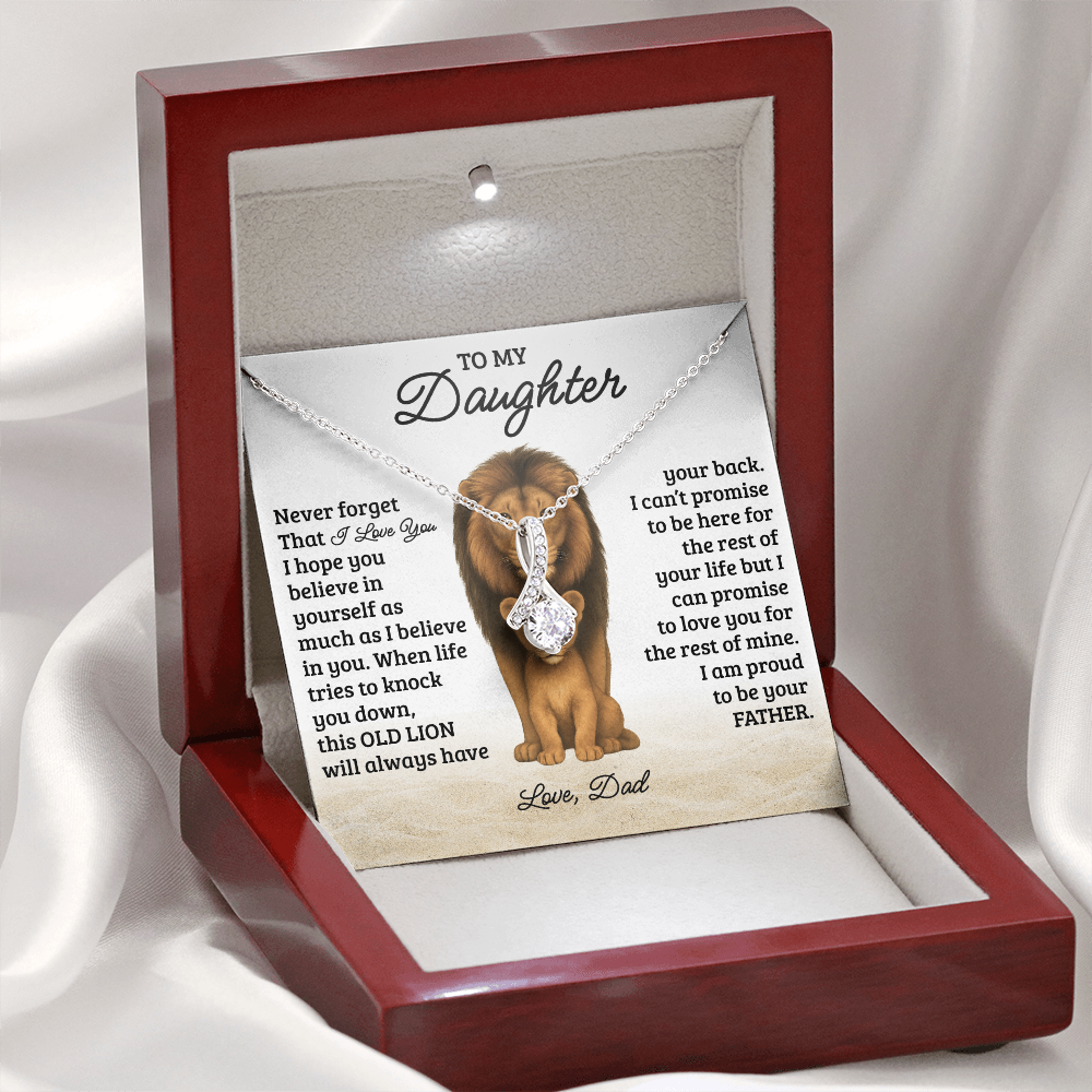 To My Daughter - "Never Forget I Love You" Necklace