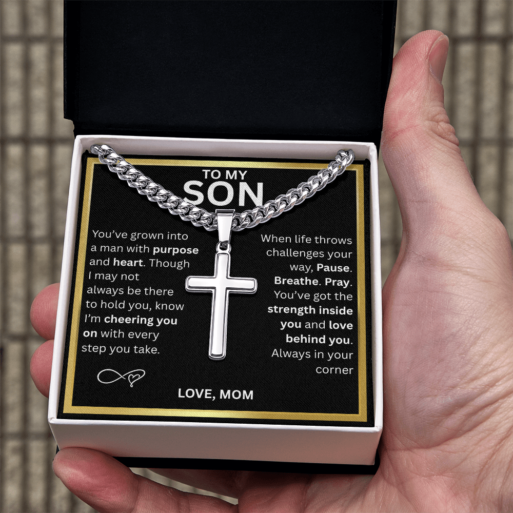 To My Son - "Always In Your Corner" Necklace