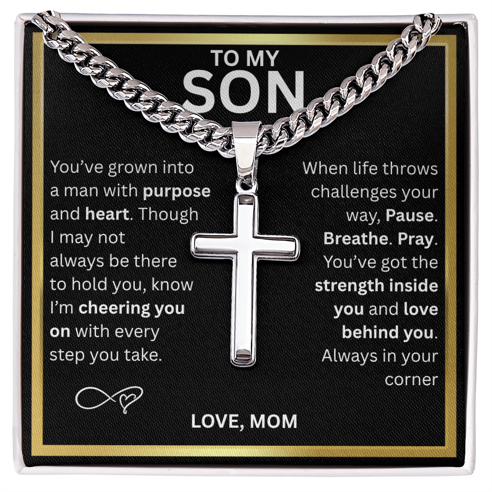 To My Son - "Always In Your Corner" Necklace