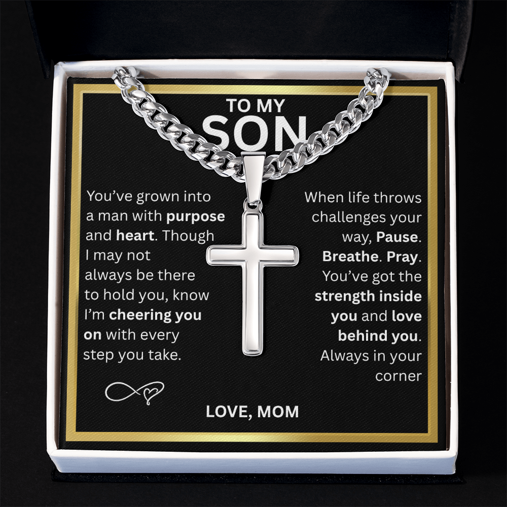To My Son - "Always In Your Corner" Necklace