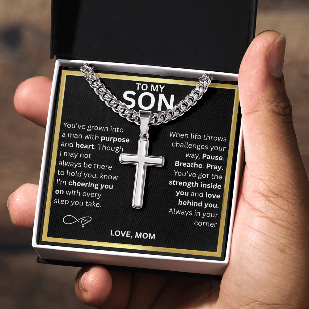 To My Son - "Always In Your Corner" Necklace