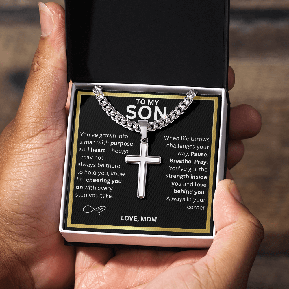 To My Son - "Always In Your Corner" Necklace