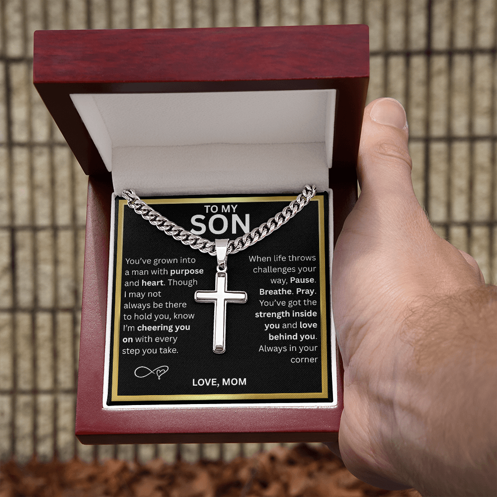 To My Son - "Always In Your Corner" Necklace