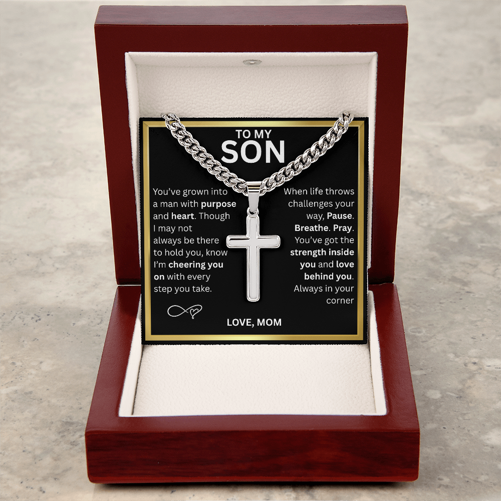 To My Son - "Always In Your Corner" Necklace