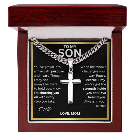 To My Son - "Always In Your Corner" Necklace