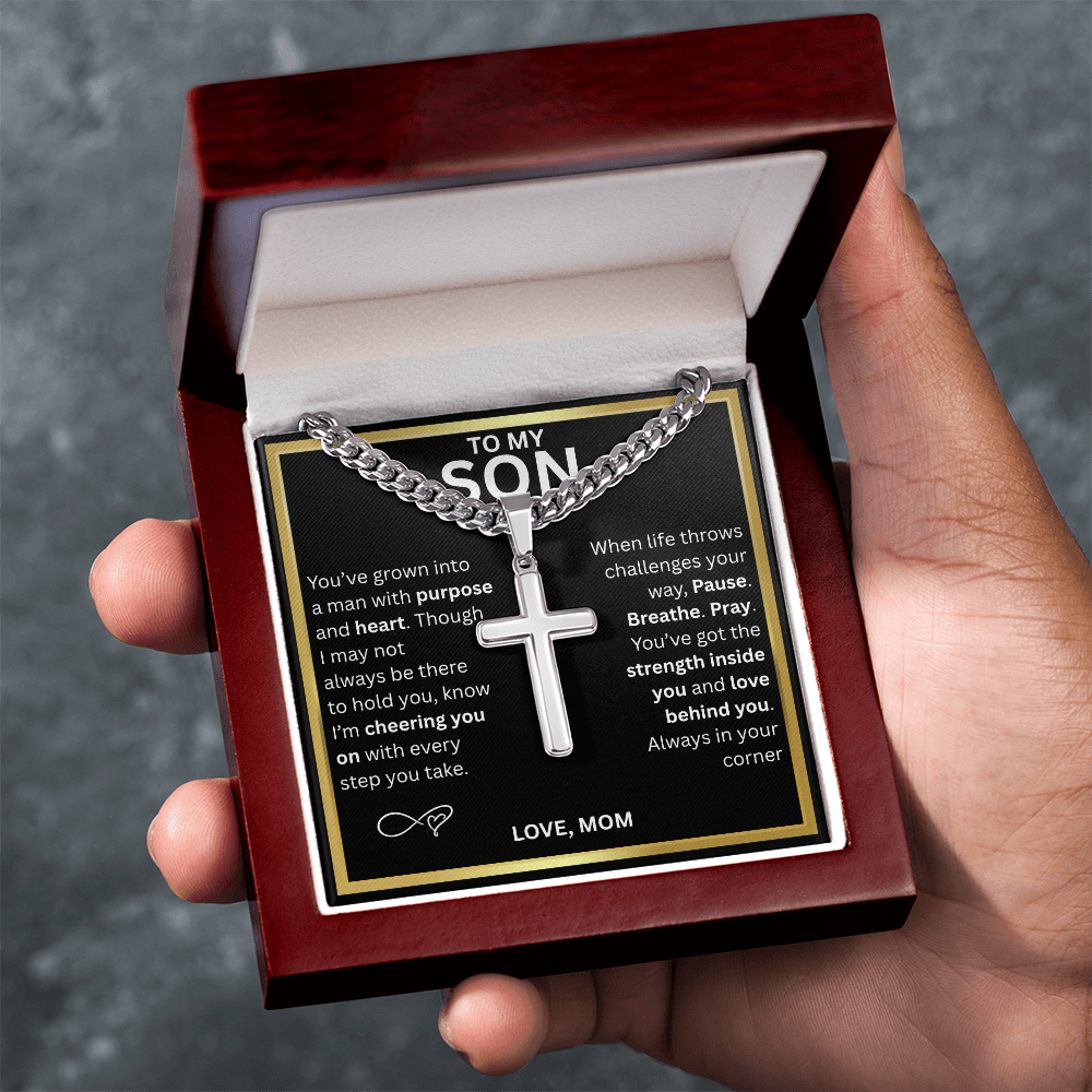 To My Son - "Always In Your Corner" Necklace