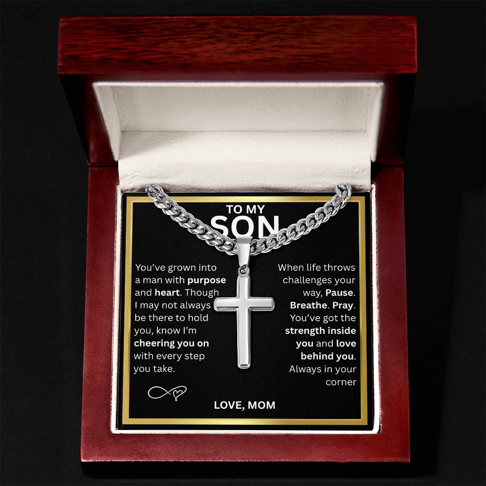 To My Son - "Always In Your Corner" Necklace