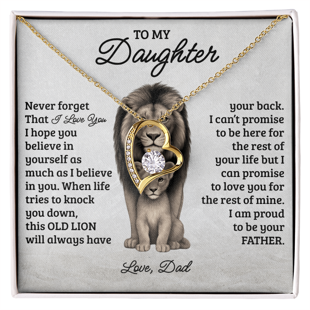 To My Daughter - "Never Forget That I Love You" Necklace