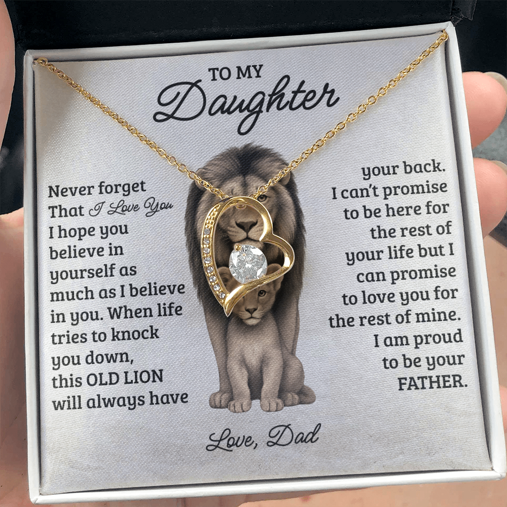 To My Daughter - "Never Forget That I Love You" Necklace