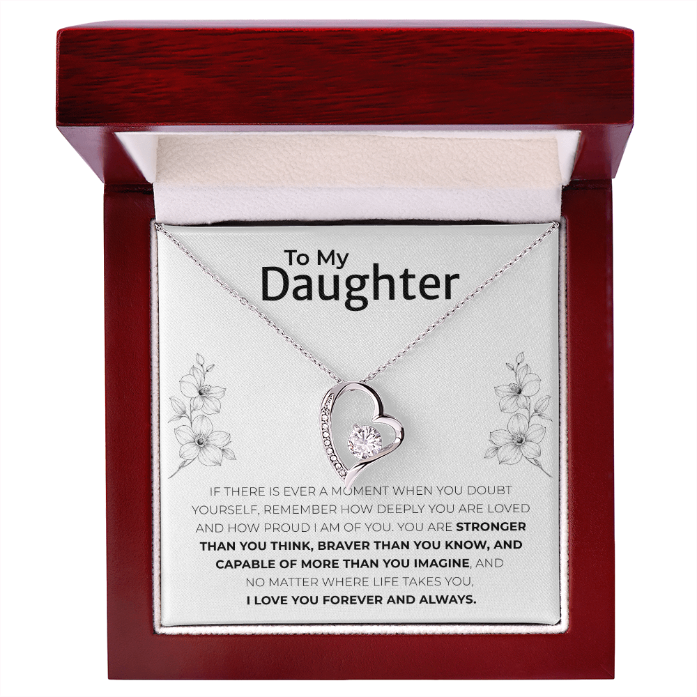 To My Daughter Necklace Meaningful Keepsake Gift