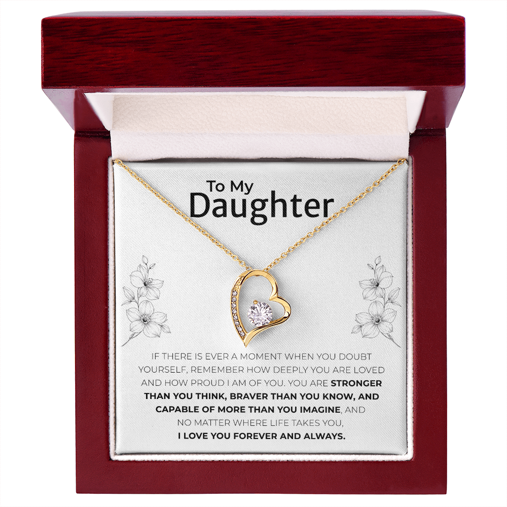 To My Daughter Necklace Meaningful Keepsake Gift