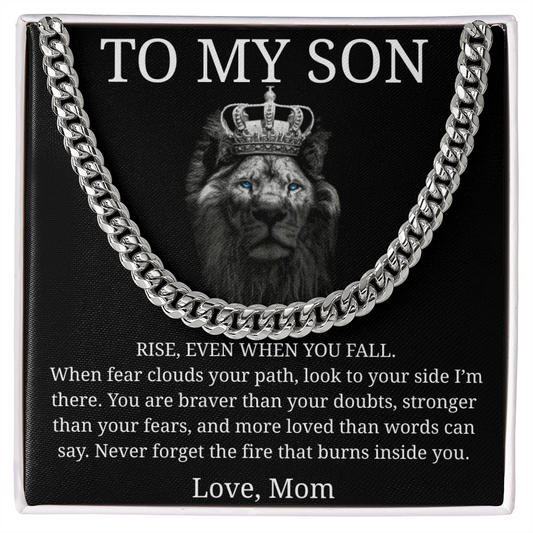 To My Son - "Stand Tall, Even If You Fall" Necklace