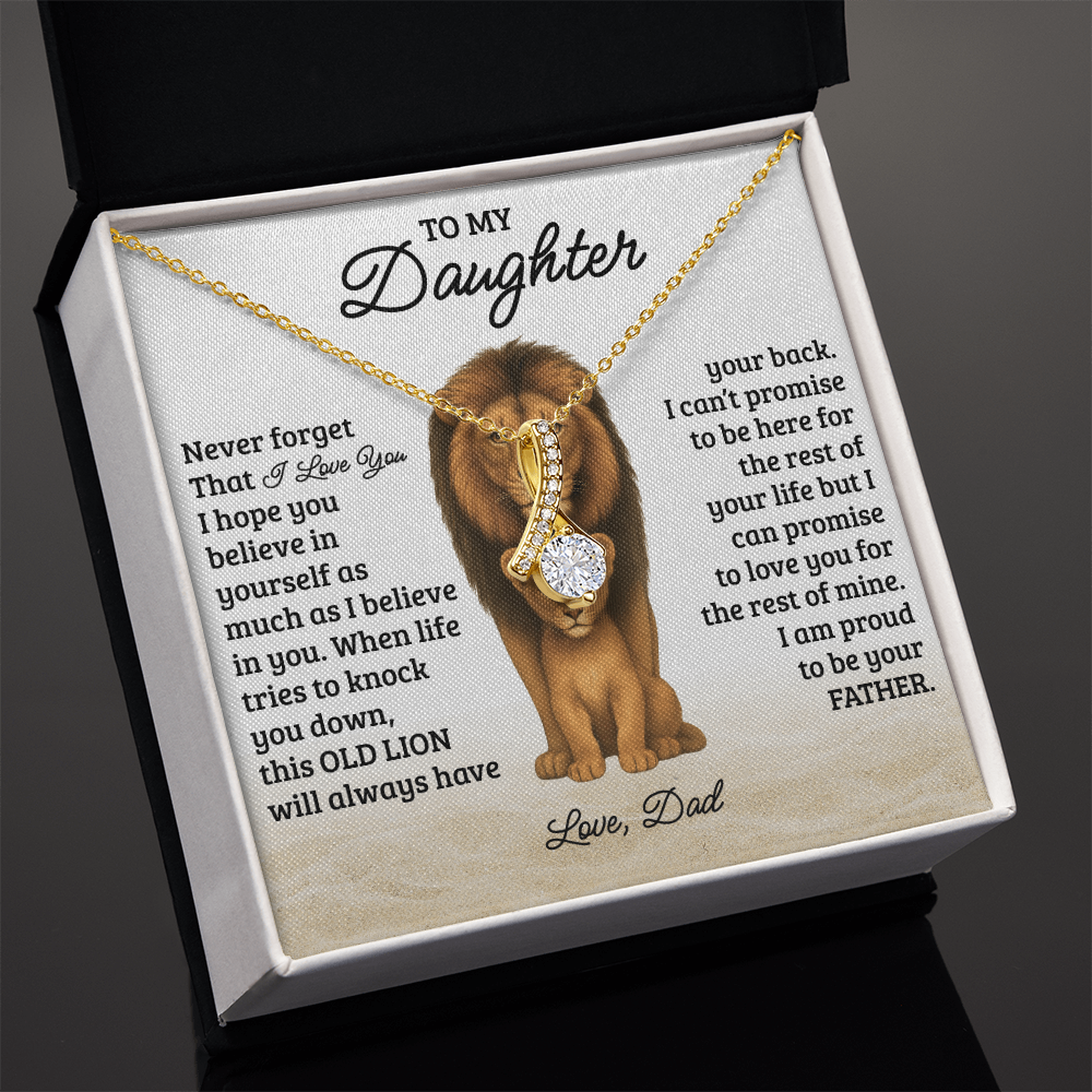 To My Daughter - "Never Forget I Love You" Necklace