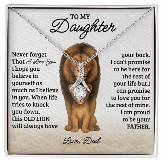 To My Daughter - "Never Forget I Love You" Necklace
