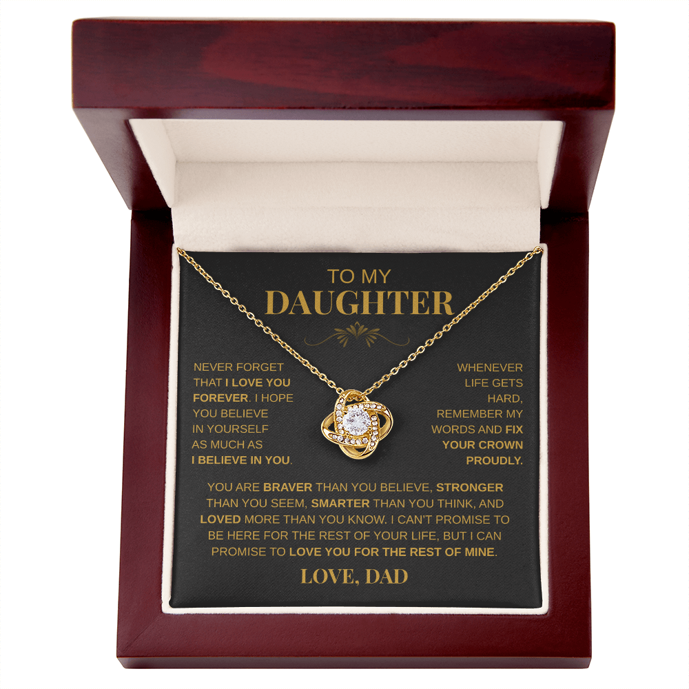 To My Daughter - "Never Forget That I Lover You" Necklace