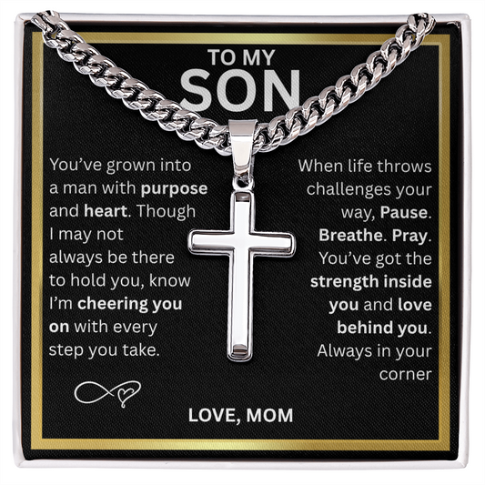 To My Son - "Always In Your Corner" Necklace