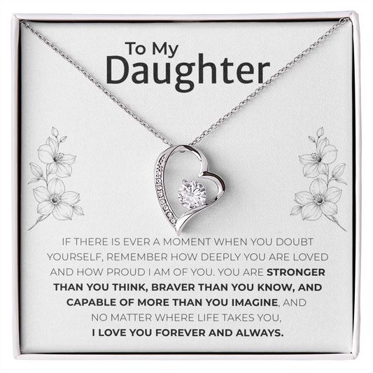 To My Daughter Necklace Meaningful Keepsake Gift