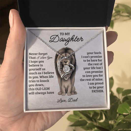 To My Daughter - "Never Forget That I Love You" Necklace