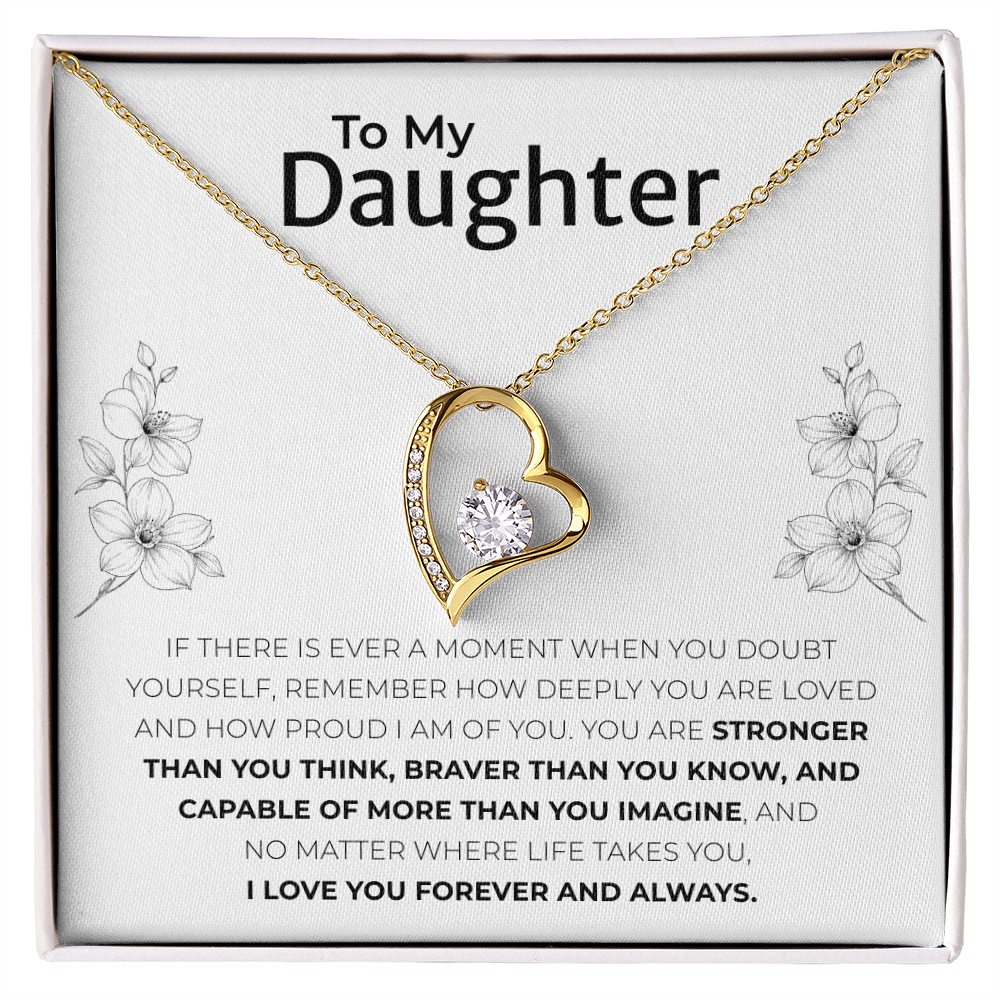 To My Daughter Necklace Meaningful Keepsake Gift