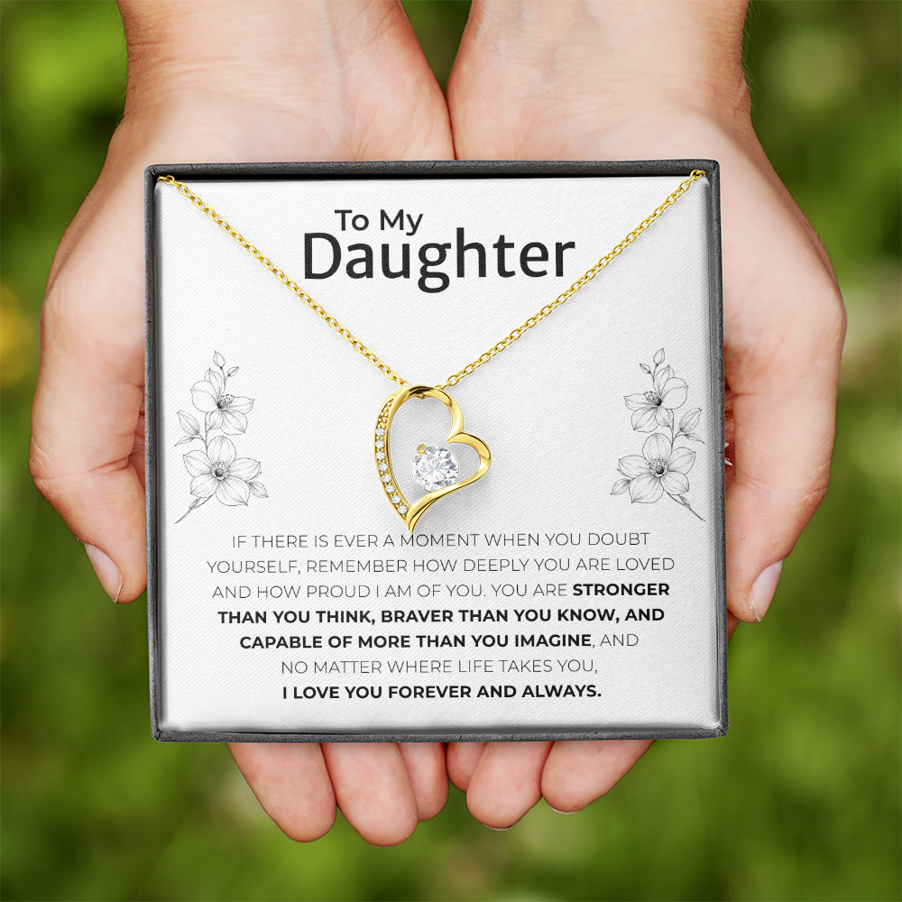 To My Daughter Necklace Meaningful Keepsake Gift