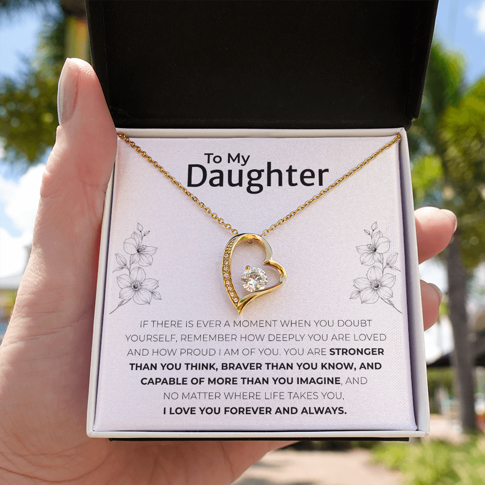 To My Daughter Necklace Meaningful Keepsake Gift